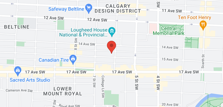 map of 901 706 15 Avenue SW